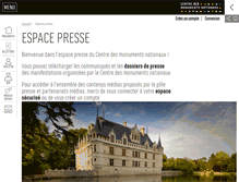 Tablet Screenshot of presse.monuments-nationaux.fr